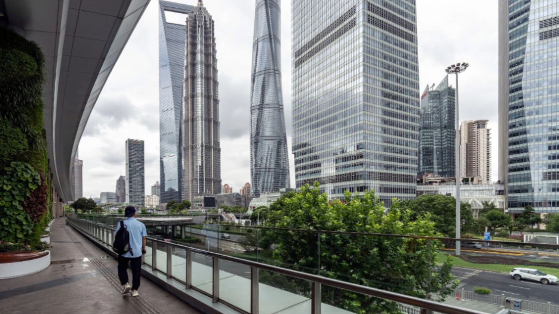 Buildings in Shanghai, China. The country is on track to become the biggest R&D spender as it rapidly closes the gap in private sector financing, the survey shows. PHOTO: BLOOMBERG